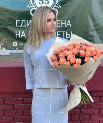 Букет из 51 розовой российской розы