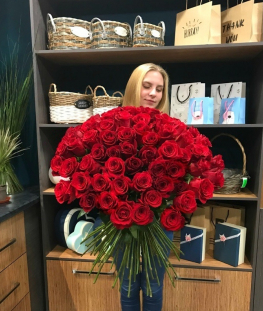 Букет из 101 эквадорской розы