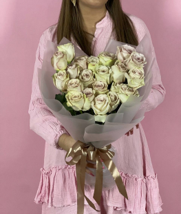 Букет из нежно - розовых эквадорских роз - 21 шт