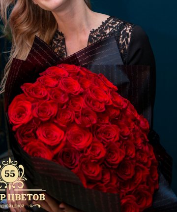 Букет из 51 красной голландской розы