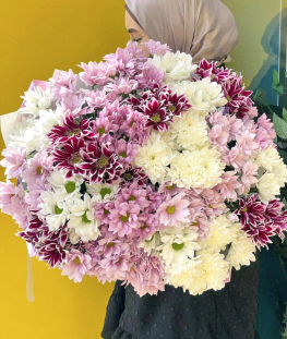 Букет из кустовых хризантем - 27 шт